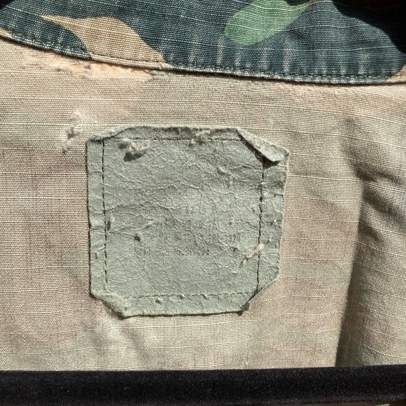 Men's Vintage Unbranded Jacket Camo Button-Down NO SIZE DISTRESSED 80s Grunge - Picture 13 of 16